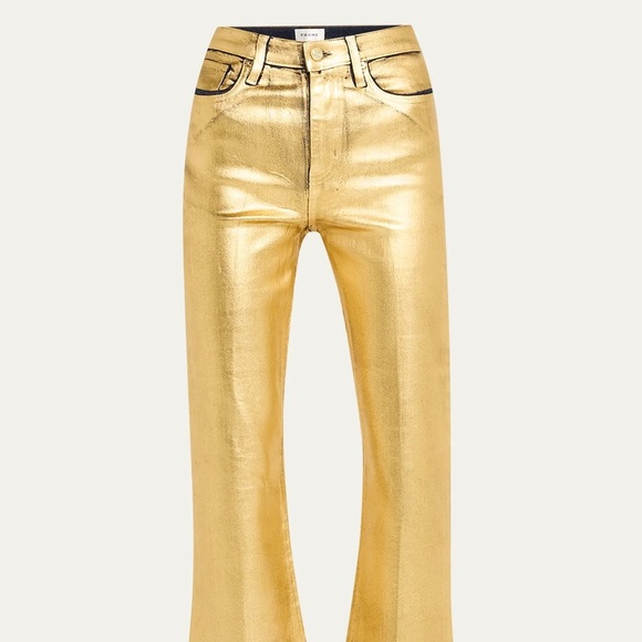 new frame gold crop mini boot jeans - Picture 3 of 3